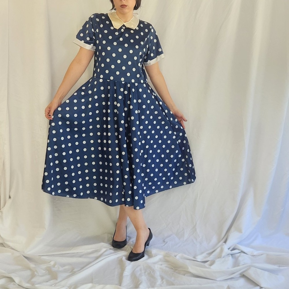 I Love Lucy Blue and White Polka Dot Costume Dress